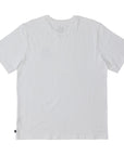 white - rear view of mens foundation super soft tee  in white showing plain back 