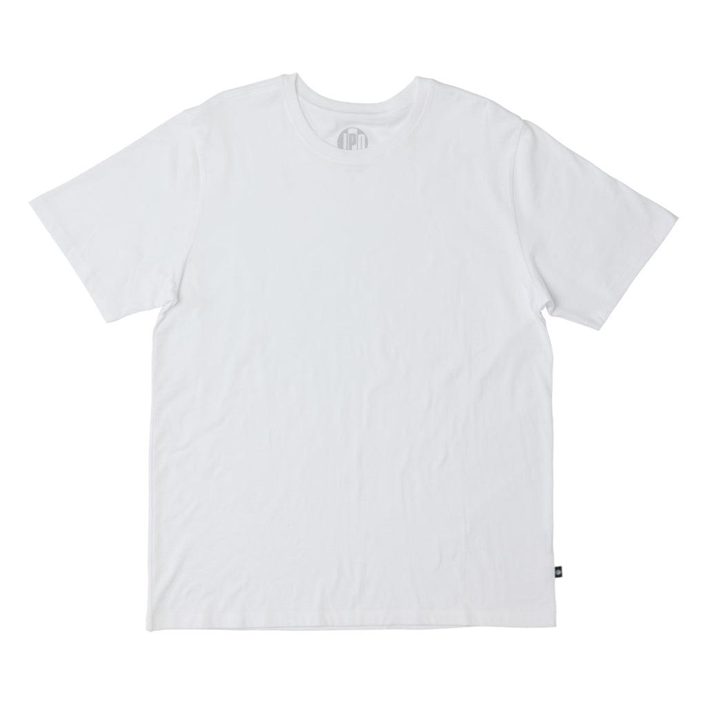 The Foundation Super Soft Tee is our comfortable super soft tee in white with no logo or branding besides a small square side flag on the ____ seam.