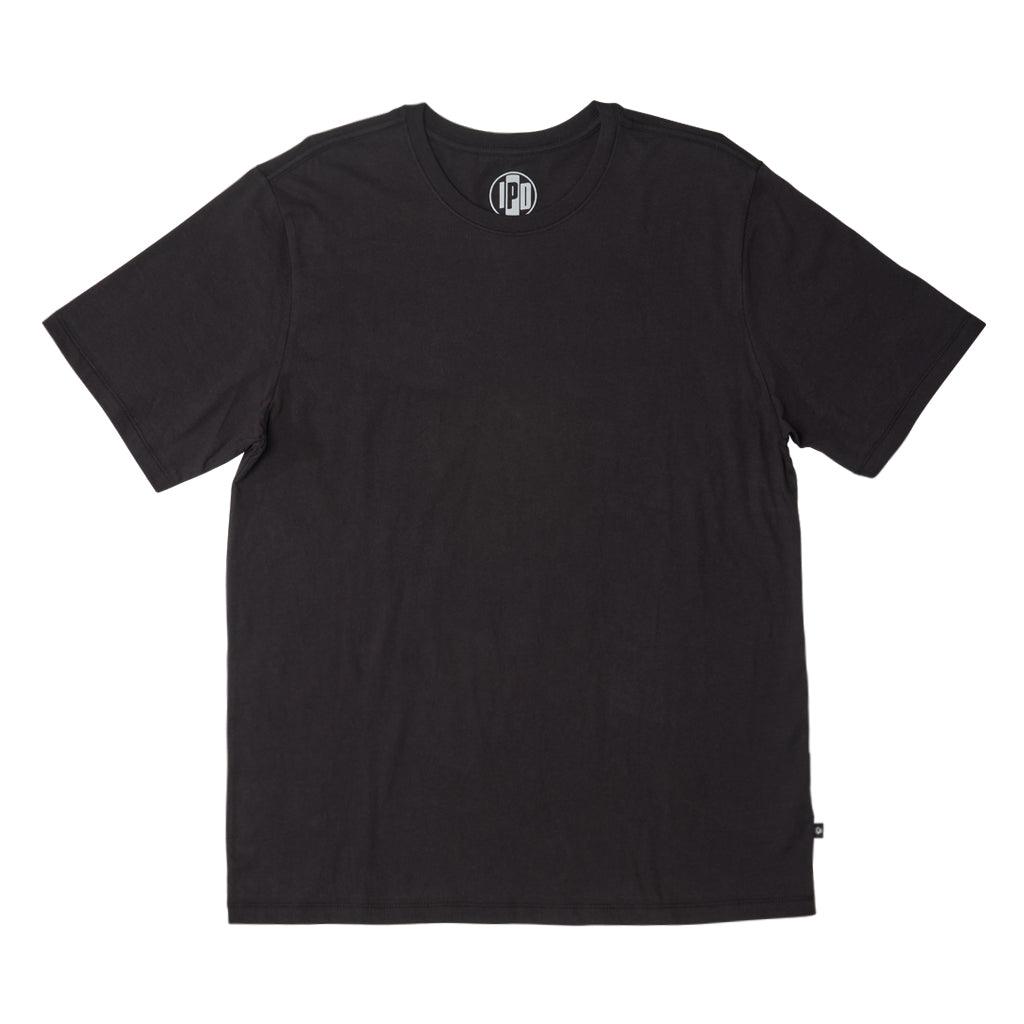The Foundation Super Soft Tee is our comfortable super soft tee in black with no logo or branding besides a small square side flag on the ____ seam.